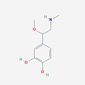 molecular formula C10H15NO3 B3050889 4-(1-METHOXY-2-(METHYLAMINO)ETHYL)BENZENE-1,2-DIOL CAS No. 2947-02-6