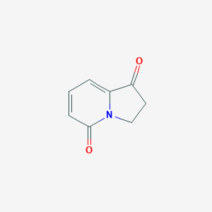 molecular formula C8H7NO2 B3050957 1,2,3,5-Tetrahydroindolizine-1,5-dione CAS No. 30062-36-3