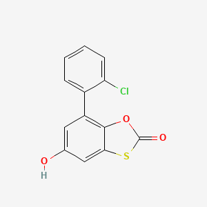 molecular formula C13H7ClO3S B3050981 7-(2-chlorophenyl)-5-hydroxy-2H-1,3-benzoxathiol-2-one CAS No. 301681-73-2