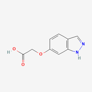 molecular formula C9H8N2O3 B3050987 2-((1H-Indazol-6-yl)oxy)acetic acid CAS No. 30226-20-1