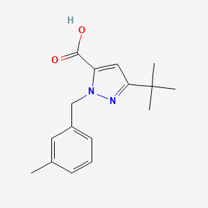 3-tert-Butyl-1-(3-methylbenzyl)-1H-pyrazole-5-carboxylic acid