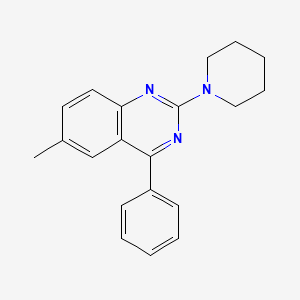 6-Methyl-4-phenyl-2-(piperidin-1-yl)quinazoline