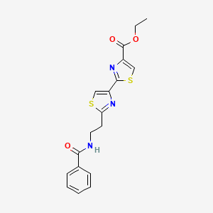 Ethyl 2-[2-(2-benzamidoethyl)-1,3-thiazol-4-yl]-1,3-thiazole-4-carboxylate
