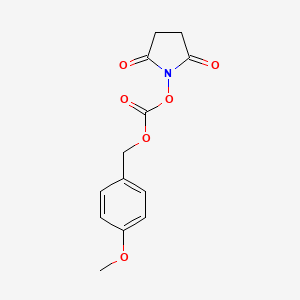 molecular formula C13H13NO6 B3051062 Carbonic acid, 2,5-dioxo-1-pyrrolidinyl (4-methoxyphenyl)methyl ester CAS No. 30761-97-8