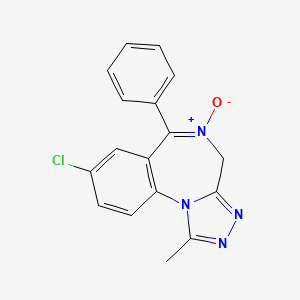 8-Chloro-1-methyl-6-phenyl-4H-5lambda(5)-(1,2,4)triazolo(4,3-a)(1,4)benzodiazepin-5-ol