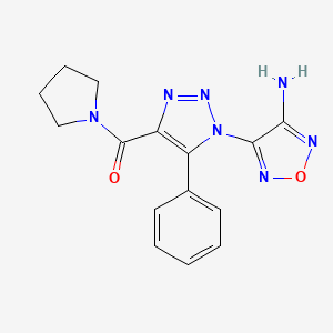 [1-(4-amino-1,2,5-oxadiazol-3-yl)-5-phenyl-1H-1,2,3-triazol-4-yl](1-pyrrolidinyl)methanone