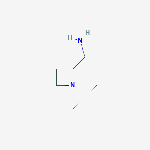 molecular formula C8H18N2 B3051136 (1-Tert-butylazetidin-2-yl)methanamine CAS No. 31309-40-7