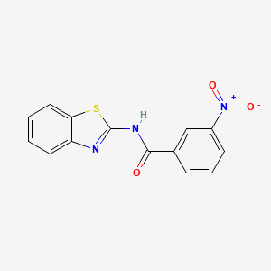 molecular formula C14H9N3O3S B3051141 Benzamide, N-2-benzothiazolyl-3-nitro- CAS No. 313404-35-2
