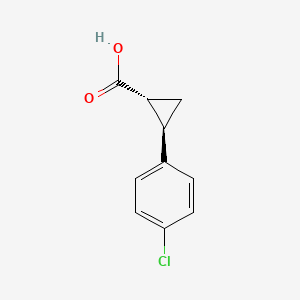 molecular formula C10H9ClO2 B3051156 (1R,2R)-2-(4-chlorophenyl)cyclopropanecarboxylic acid CAS No. 31501-86-7