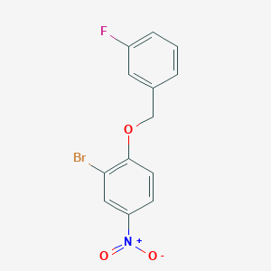 molecular formula C13H9BrFNO3 B3051203 2-Bromo-1-(3-fluorobenzyloxy)-4-nitrobenzene CAS No. 320337-13-1