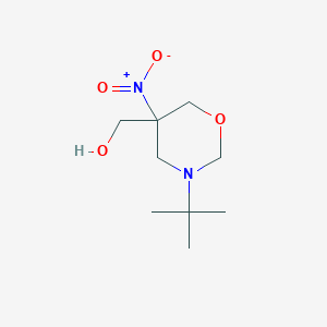 molecular formula C9H18N2O4 B3051209 (3-tert-Butyl-5-nitro-1,3-oxazinan-5-yl)methanol CAS No. 32051-21-1