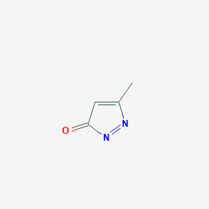 molecular formula C4H4N2O B3051210 5-methyl-3H-pyrazol-3-one CAS No. 3206-39-1