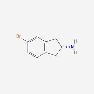 molecular formula C9H10BrN B3051219 (R)-5-Bromo-indan-2-ylamine CAS No. 321352-53-8