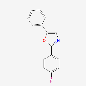 molecular formula C15H10FNO B3051255 2-(4-Fluorophenyl)-5-phenyloxazole CAS No. 324-80-1