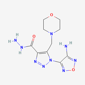 1-(4-amino-1,2,5-oxadiazol-3-yl)-5-(morpholin-4-ylmethyl)-1H-1,2,3-triazole-4-carbohydrazide