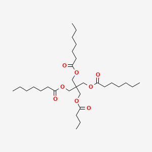 2-((1-Oxobutoxy)methyl)-2-(((1-oxoheptyl)oxy)methyl)propane-1,3-diyl bisheptanoate