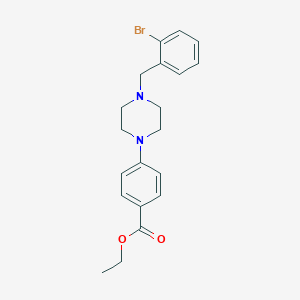 molecular formula C20H23BrN2O2 B030513 Ethyl 4-(4-(2-Bromobenzyl)piperazin-1-yl)benzoate CAS No. 926934-01-2