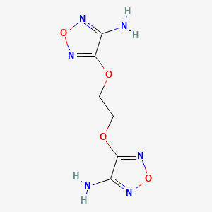 molecular formula C6H8N6O4 B3051335 Ethane, 1,2-bis[(4-amino-3-furazanyl)oxy]- CAS No. 330593-17-4