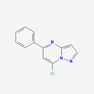 molecular formula C12H8ClN3 B3051351 7-Chloro-5-phenylpyrazolo[1,5-a]pyrimidine CAS No. 33149-25-6