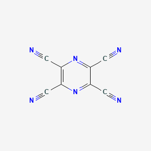 molecular formula C8N6 B3051387 Pyrazine-2,3,5,6-tetracarbonitrile CAS No. 33420-37-0