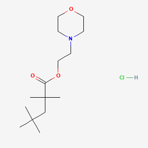 molecular formula C15H30ClNO3 B3051404 Valeric acid, 2,2,4,4-tetramethyl-, 2-morpholinoethyl ester, hydrochloride CAS No. 33512-74-2