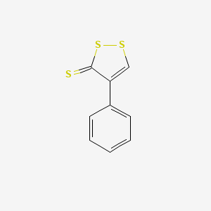 molecular formula C9H6S3 B3051409 4-Phenyl-3H-1,2-dithiole-3-thione CAS No. 3354-37-8