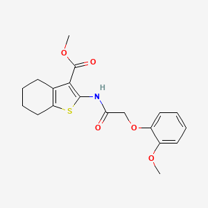 Methyl 2-[[2-(2-methoxyphenoxy)acetyl]amino]-4,5,6,7-tetrahydro-1-benzothiophene-3-carboxylate
