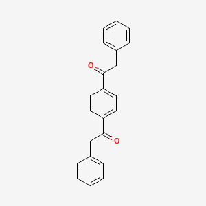 molecular formula C22H18O2 B3051427 Ethanone, 1,1'-(1,4-phenylene)bis[2-phenyl- CAS No. 3363-92-6
