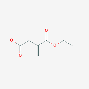 molecular formula C7H9O4- B3051448 3-(Ethoxycarbonyl)but-3-enoic acid CAS No. 3377-29-5