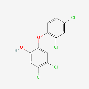 molecular formula C12H6Cl4O2 B3051452 4,5-Dichloro-2-(2,4-dichlorophenoxy)phenol CAS No. 3380-44-7