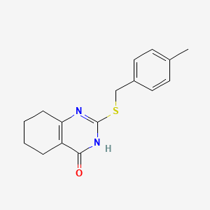molecular formula C16H18N2OS B3051465 2-[(4-Methylbenzyl)sulfanyl]-5,6,7,8-tetrahydro-4-quinazolinol CAS No. 338963-38-5