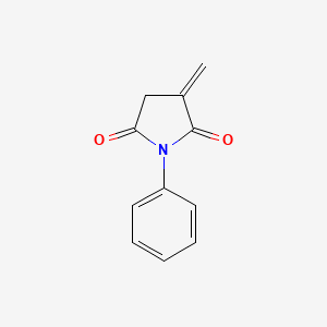 molecular formula C11H9NO2 B3051495 3-methylidene-1-phenylpyrrolidine-2,5-dione CAS No. 34105-39-0