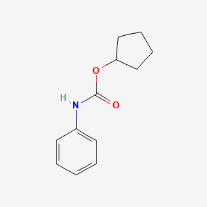molecular formula C12H15NO2 B3051508 Cyclopentyl N-phenylcarbamate CAS No. 3422-04-6