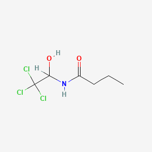 molecular formula C6H10Cl3NO2 B3051513 N-(2,2,2-Trichloro-1-hydroxyethyl)butyramide CAS No. 34243-51-1