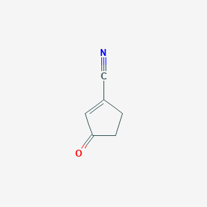 molecular formula C6H5NO B3051514 3-Oxocyclopent-1-enecarbonitrile CAS No. 34250-16-3