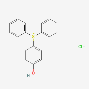 molecular formula C18H15ClOS B3051548 Sulfonium, (4-hydroxyphenyl)diphenyl-, chloride CAS No. 345580-98-5