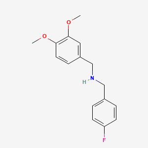 molecular formula C16H18FNO2 B3051568 (3,4-Dimethoxybenzyl)(4-fluorobenzyl)amine CAS No. 346694-18-6