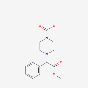 molecular formula C18H26N2O4 B3051574 Tert-butyl 4-(2-methoxy-2-oxo-1-phenylethyl)piperazine-1-carboxylate CAS No. 347186-48-5