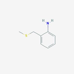 molecular formula C8H11NS B3051582 2-[(Methylsulfanyl)methyl]aniline CAS No. 34774-84-0