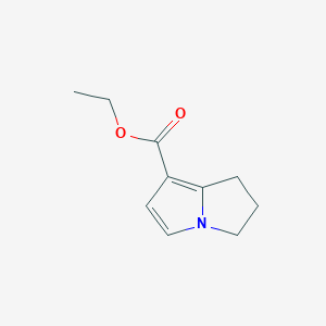 molecular formula C10H13NO2 B3051597 ethyl 2,3-dihydro-1H-pyrrolizine-7-carboxylate CAS No. 34951-59-2