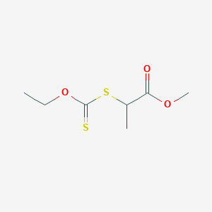 molecular formula C7H12O3S2 B3051628 Propanoic acid, 2-[(ethoxythioxomethyl)thio]-, methyl ester CAS No. 351491-23-1