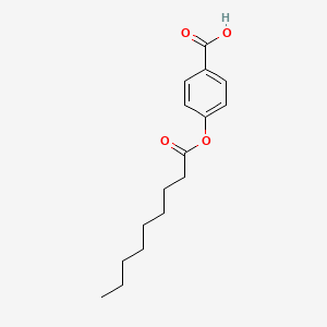 molecular formula C16H22O4 B3051633 4-(Nonanoyloxy)benzoic acid CAS No. 35179-36-3