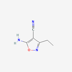 molecular formula C6H7N3O B3051648 5-Amino-3-ethyl-4-isoxazolecarbonitrile CAS No. 35261-00-8
