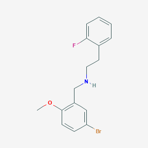 molecular formula C16H17BrFNO B3051673 (5-Bromo-2-methoxybenzyl)[2-(2-fluorophenyl)ethyl]amine CAS No. 353779-39-2