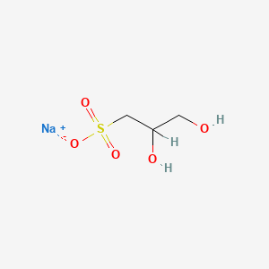 molecular formula C3H8NaO5S B3051683 1-Propanesulfonic acid, 2,3-dihydroxy-, sodium salt (1:1) CAS No. 35396-47-5