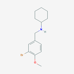 molecular formula C14H20BrNO B3051707 N-(3-bromo-4-methoxybenzyl)cyclohexanamine CAS No. 355381-65-6