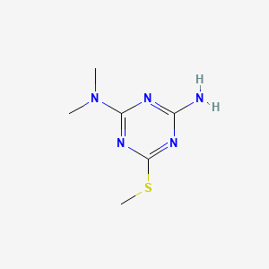 molecular formula C6H11N5S B3051727 N2,N2-dimethyl-6-(methylthio)-1,3,5-triazine-2,4-diamine CAS No. 35610-09-4