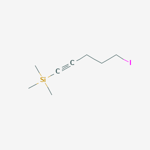molecular formula C8H15ISi B3051749 Silane, (5-iodo-1-pentynyl)trimethyl- CAS No. 35761-91-2