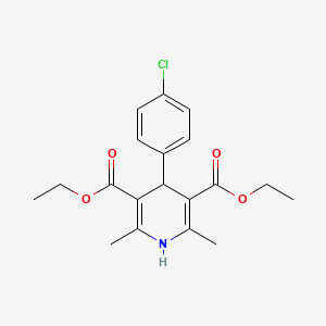 molecular formula C19H22ClNO4 B3051770 Diethyl 4-(4-chlorophenyl)-2,6-dimethyl-1,4-dihydropyridine-3,5-dicarboxylate CAS No. 35929-79-4
