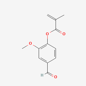 molecular formula C12H12O4 B3051814 2-Propenoic acid, 2-methyl-, 4-formyl-2-methoxyphenyl ester CAS No. 36195-34-3